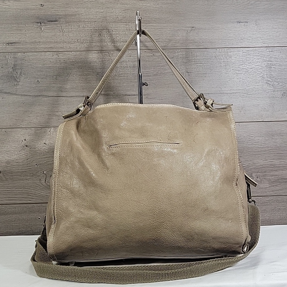 Free People Large Leather Hobo Shoulder Bag in Taupe - Picture 2 of 9